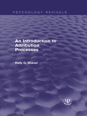 cover image of An Introduction to Attribution Processes